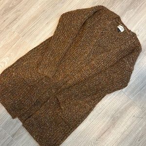 Brown and maroon cardigan